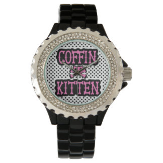 Relógio De Pulso Coffin Kitten Watch
