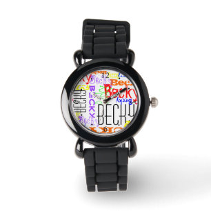 Relógio De Pulso Colagem Personalizada de Nomes Personalizados Colo
