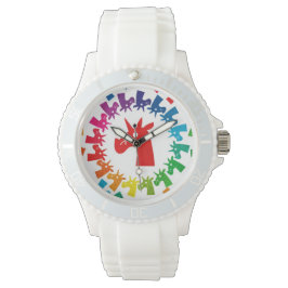 Relógio De Pulso Color Me Rainbow Unicorn Watch