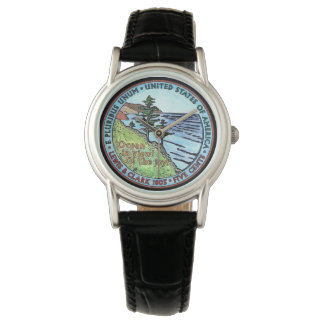 Relógio De Pulso Colorida Lewis e Clark Expedition Nickel Watch
