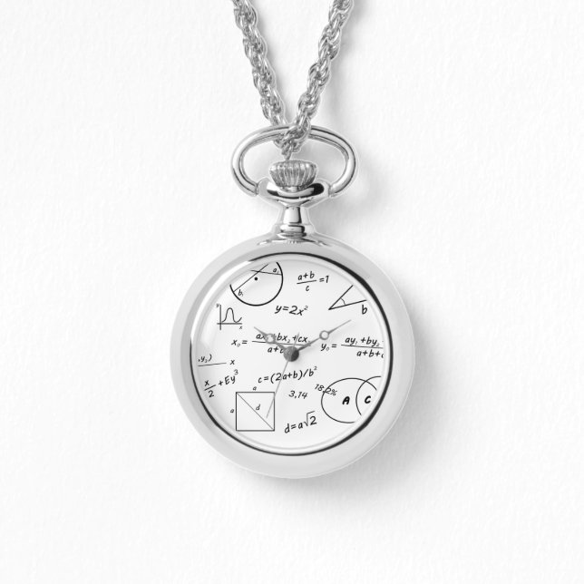 Relógio de pulso com pulseira de prata em volta do (Frente)