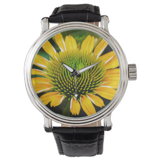Relógio De Pulso Coneflower Amarelo Sunburst