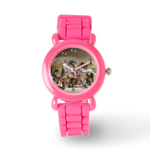 Relógio De Pulso Configuração da cena de Natal