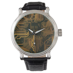 Relógio De Pulso Conselho Nerd de saída PCB Laranja Circuito Eletrô