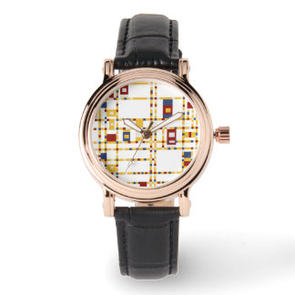 Relógio De Pulso Couro Preto Quadrado Perfeito Personalizado