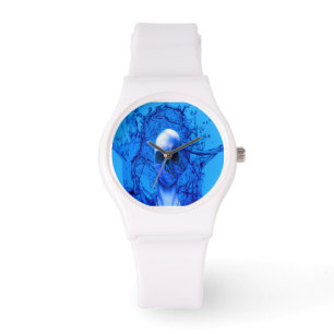 Relógio De Pulso Crânio azul alienígena