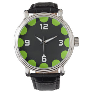 Relógio De Pulso Crescente Cor - Verde Marciano em Preto
