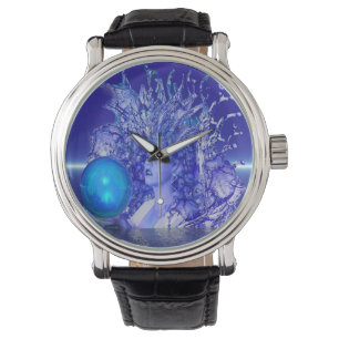 Relógio De Pulso Cristal Azul