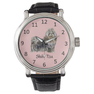 Relógio de pulso customizável do cão de Shih Tz