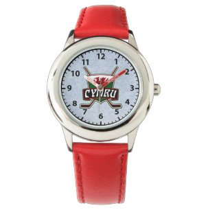 Relógio De Pulso Cymru Wales Ice Hockey Logo Watch