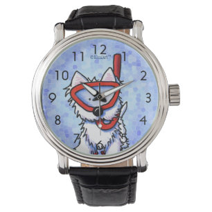 Relógio de pulso de Westie do Snorkel de KiniArt