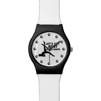 Relógio De Pulso Deixe-nos obter ioga curvada da forma de Outta