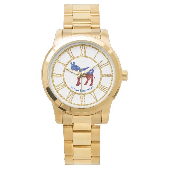 Relógio De Pulso Democrata Orgulhosa Personaliza (Frente)