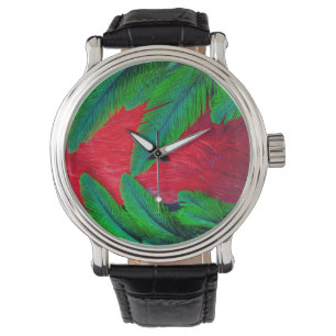 Relógio De Pulso desenho de pena de quetzal resplandecente