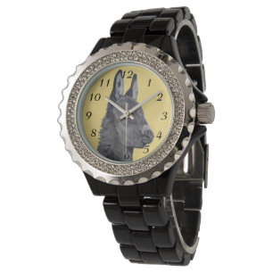 Relógio De Pulso desenho lifelike do asno bonito