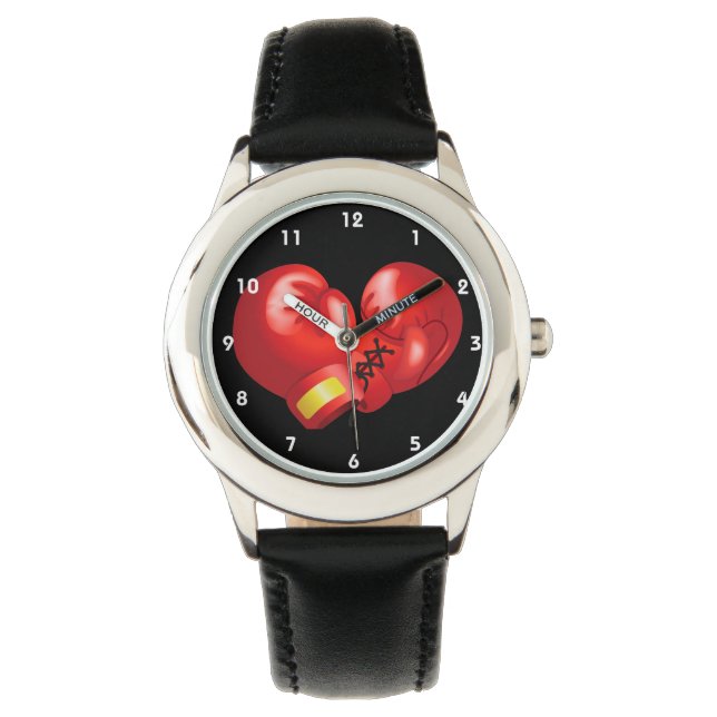 Relógio De Pulso Design de luvas de boxim (Frente)