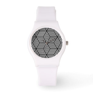 Relógio De Pulso Design geométrico da arte do teste padrão
