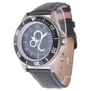 Relógio De Pulso Discagem de fibra de carbono com Marinho de Símbol