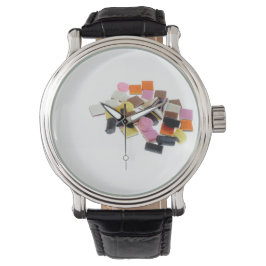 Relógio De Pulso Doces de alcaçuz com espaço de cópia