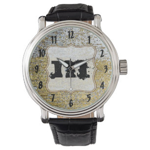 Relógio De Pulso Dourada e Silver Grunge Wrist Watch