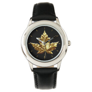 Relógio de pulso Dourado da lembrança de Canadá