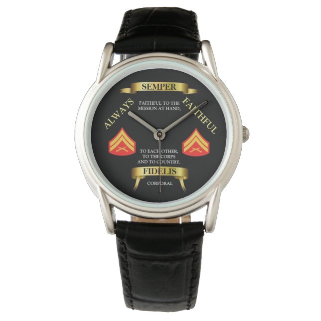 RELÓGIO DE PULSO E-4 SEMPER FIDELIS / SEMPRE FAIXO (Frente)