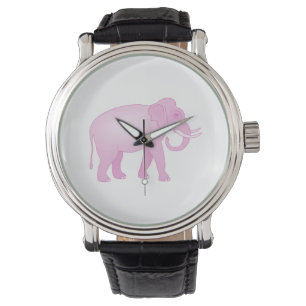 Relógio De Pulso Elefante cor-de-rosa