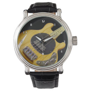 Relógio de pulso elétrico da guitarra baixa