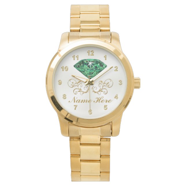 Relógio De Pulso Emerald Personalizado Assista-a (Frente)