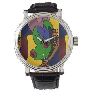 Relógio De Pulso Engraçado Sapo Art Watch