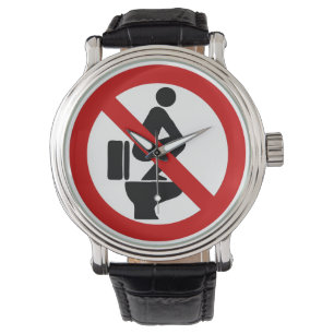 Relógio De Pulso Engraçado sem pés no assento ⚠ símbolo tailan