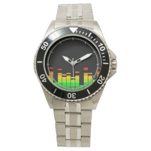 Relógio De Pulso Equalizador Vibes do Beat do decor musical DJ