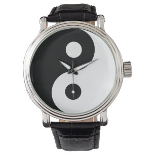 Relógio De Pulso Equilíbrio preto e branco de Ying Yang