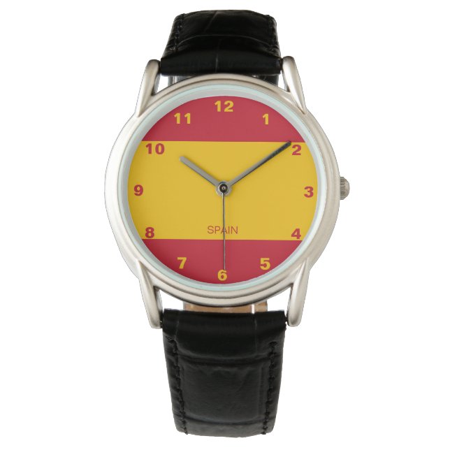 Relógio De Pulso Espanha Flag Watch (Frente)