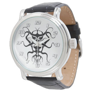 Relógio De Pulso Espécie alienígena Tatuagem Tribal Design - pret