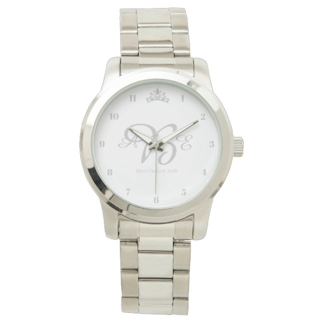 Relógio De Pulso Estilo americano Silver Crown Watch (Frente)