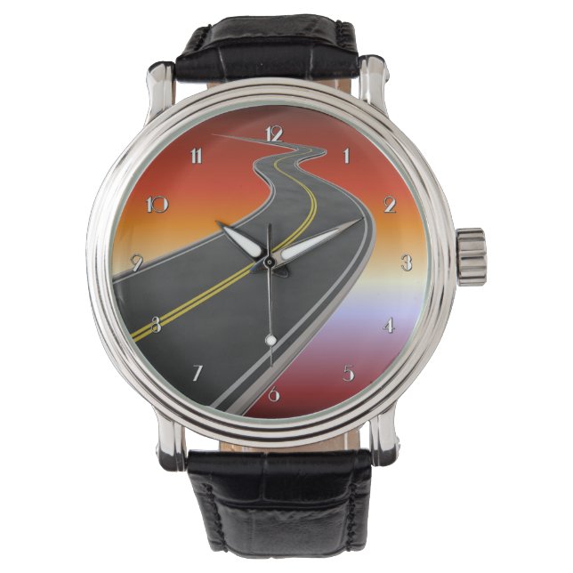 Relógio De Pulso Estrada Trilha Sunset Highset Highway Wrist Watch (Frente)