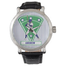 Estrela de Bateria de Baseball Personalizada Azul