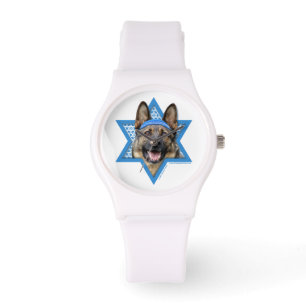 Relógio De Pulso Estrela de David de Hanukkah - german shepherd