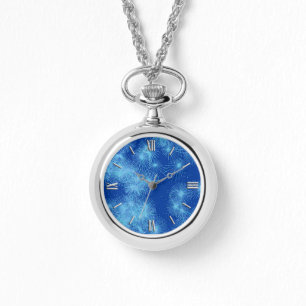 Relógio De Pulso Estrelas de cristal gelado - azul de cobalto