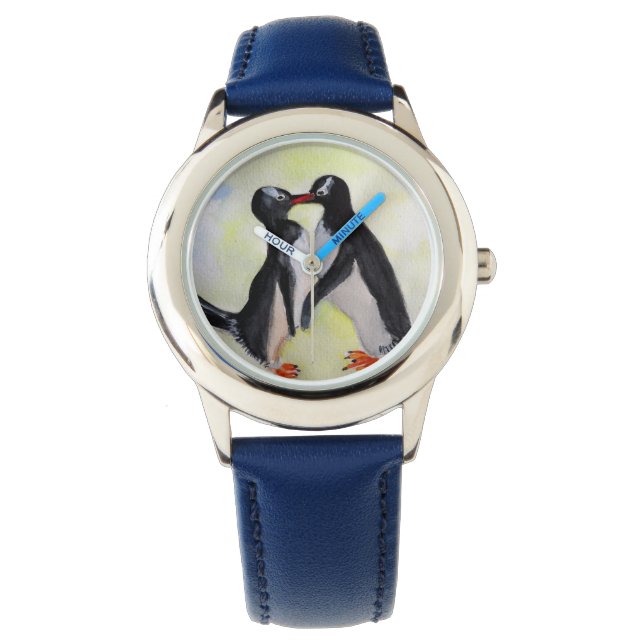 Relógio De Pulso Eu te amo Penguins Watch (Frente)