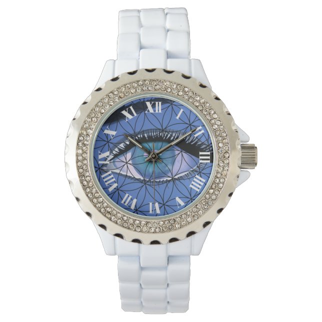 Relógio De Pulso Eu vejo todos vendo olhos azuis (Frente)