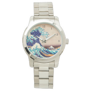 Relógio De Pulso Excelente Wave Off Kanagawa Vintage Arte Japonesa