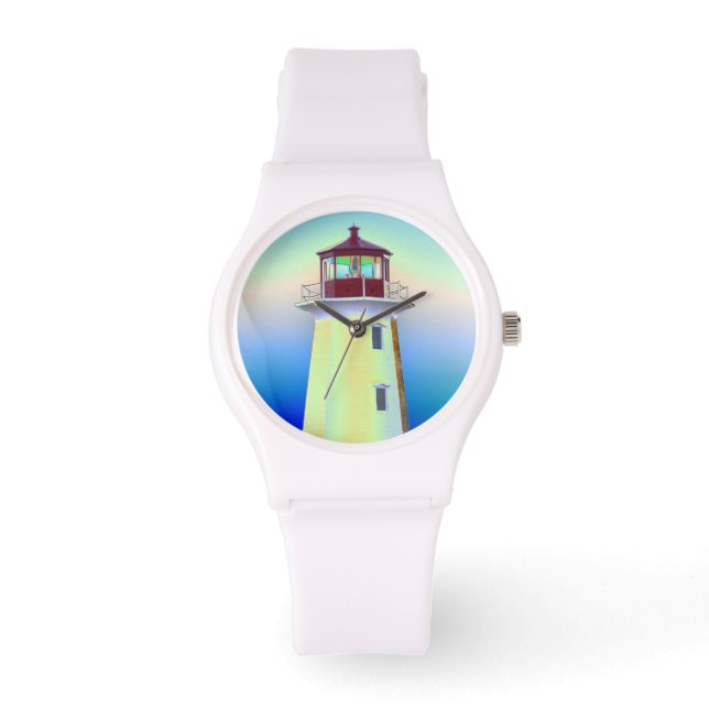 Relógio De Pulso Farol vigia Roupa do Farol de Revestimento da Pegg (Frente)