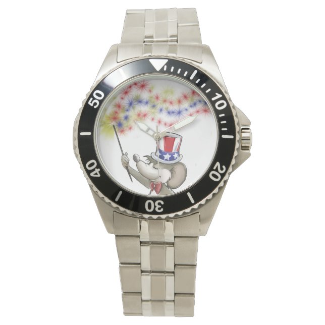 Relógio De Pulso Feliz 4 de julho de Moe Watch (Frente)