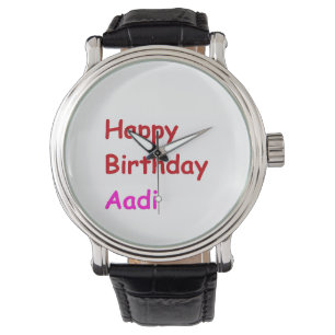 Relógio De Pulso Feliz aniversário Aadi