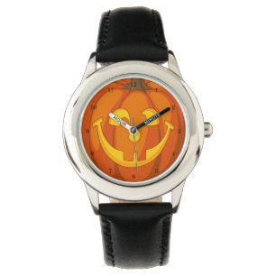 Relógio De Pulso Feliz Cabeça de Pumpkin Feliz Jack O Lanterna Hal