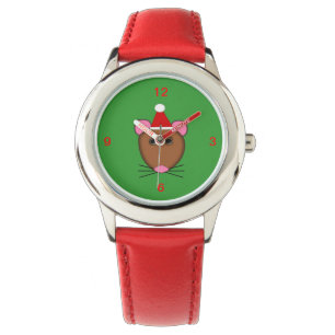 Relógio De Pulso Feliz Natal Mouse Kids Watch com números