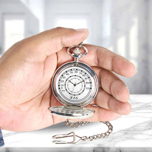 Relógio De Pulso Figuras do indicador de velocidade do contador rev (Makes a lovely gift for any figaro owner or lover of pocket watches)