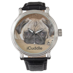 Relógio De Pulso Filhote de cachorro adorável do Pug do iCuddle